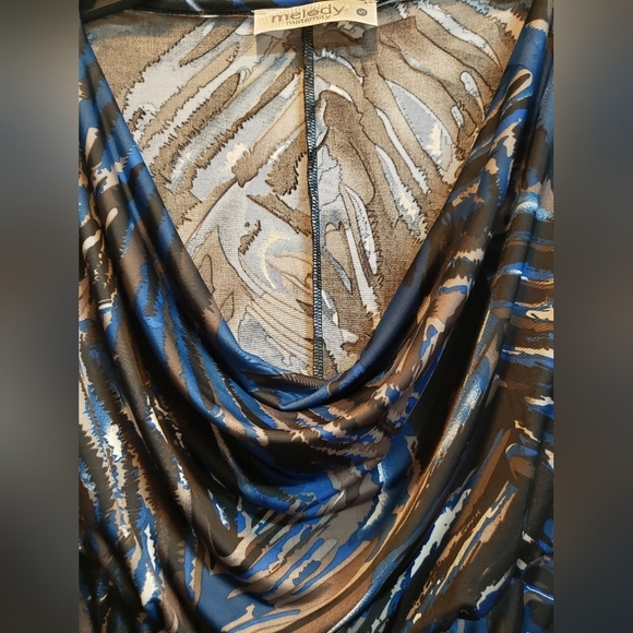 Melody Maternity Drape Neck, Tie Back Sleeveless Dress, Small - Picture 2 of 6